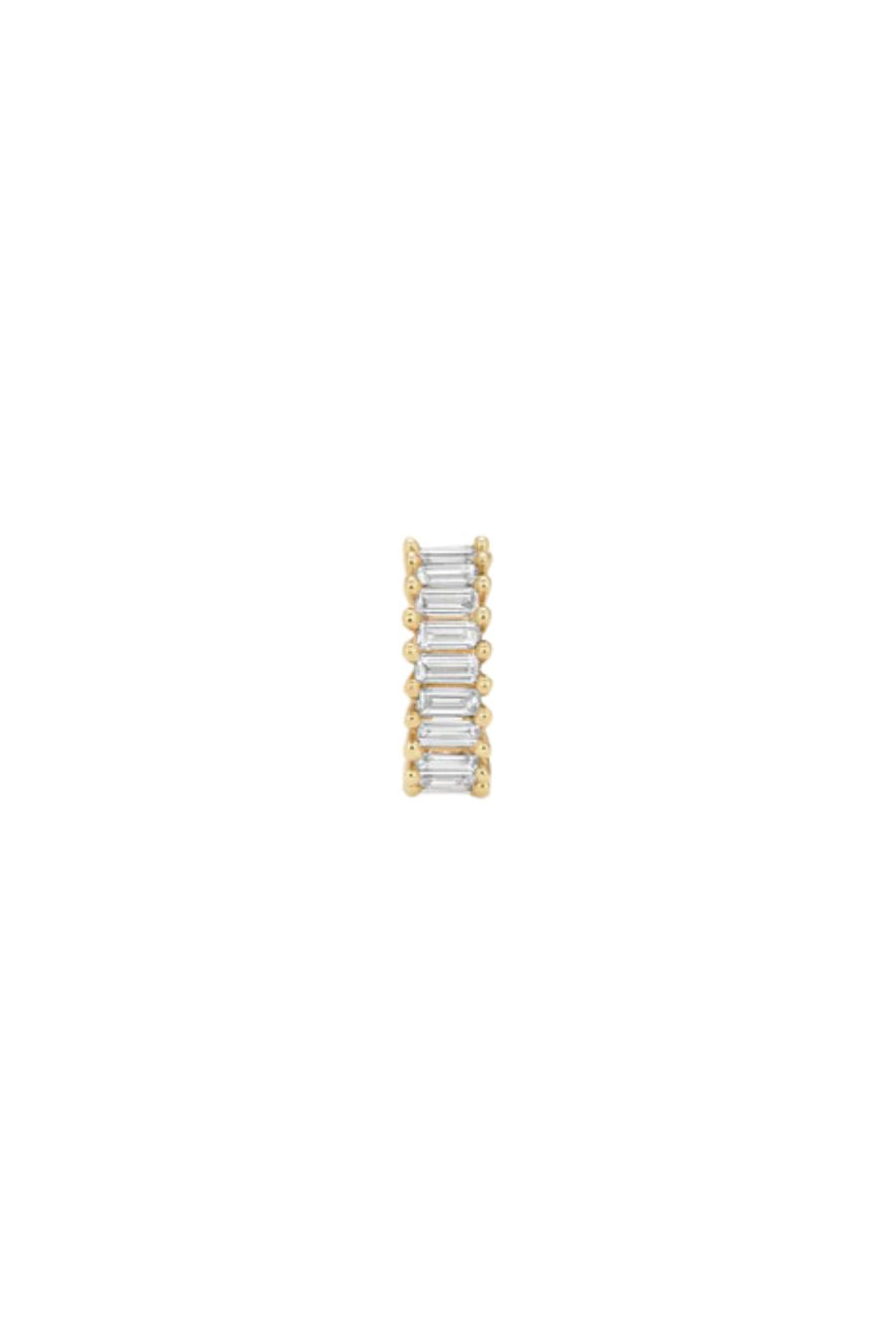 Diamond Prong Set Baguette Big Bead