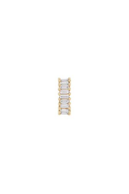 Diamond Prong Set Baguette Big Bead