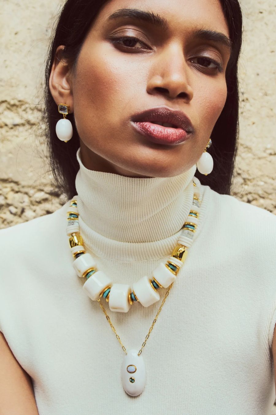 La Paz Earrings in Ivory