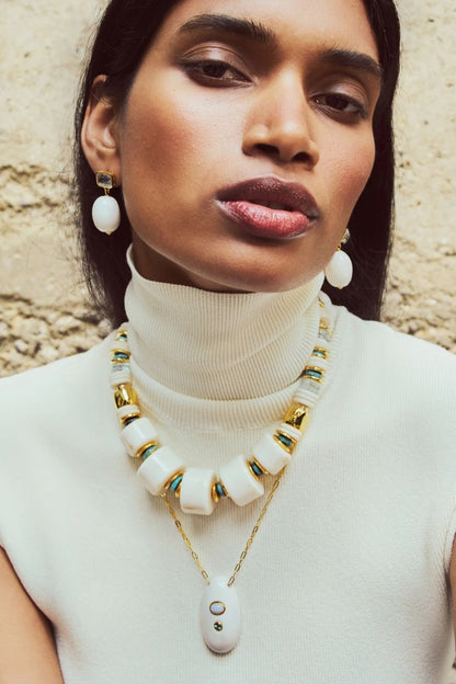 La Paz Earrings in Ivory
