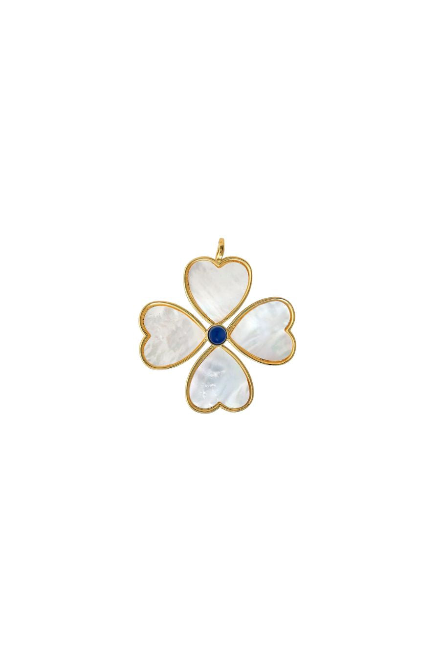 Heart Clover Pendant Lapis