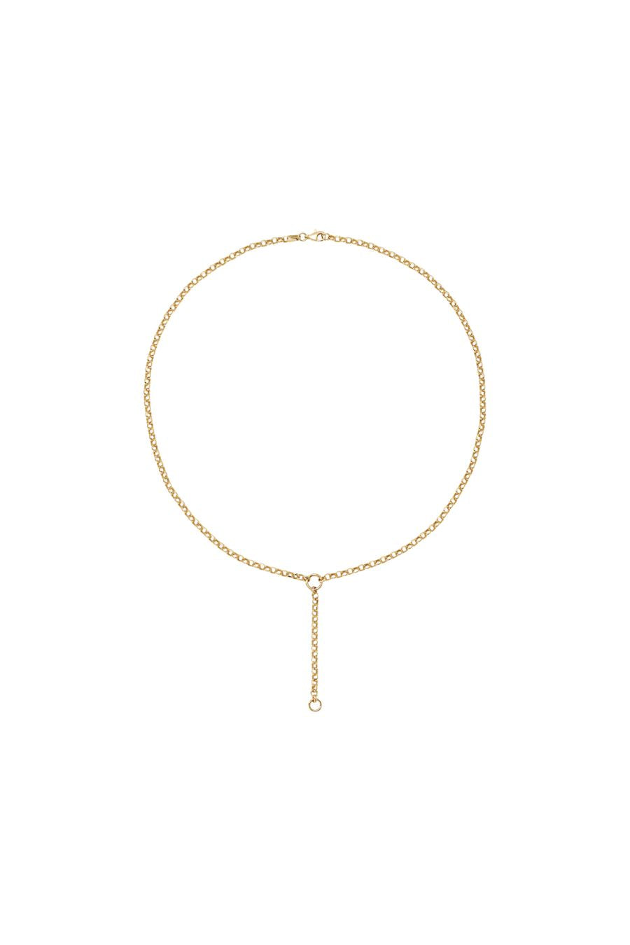 Rolo Chain Lariat Necklace