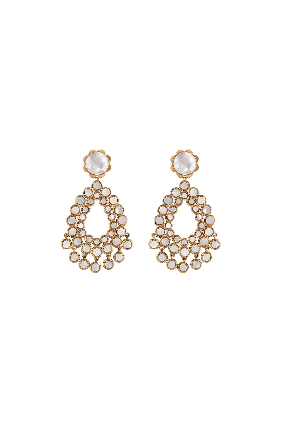 Flower Chandelier Earring in MOP
