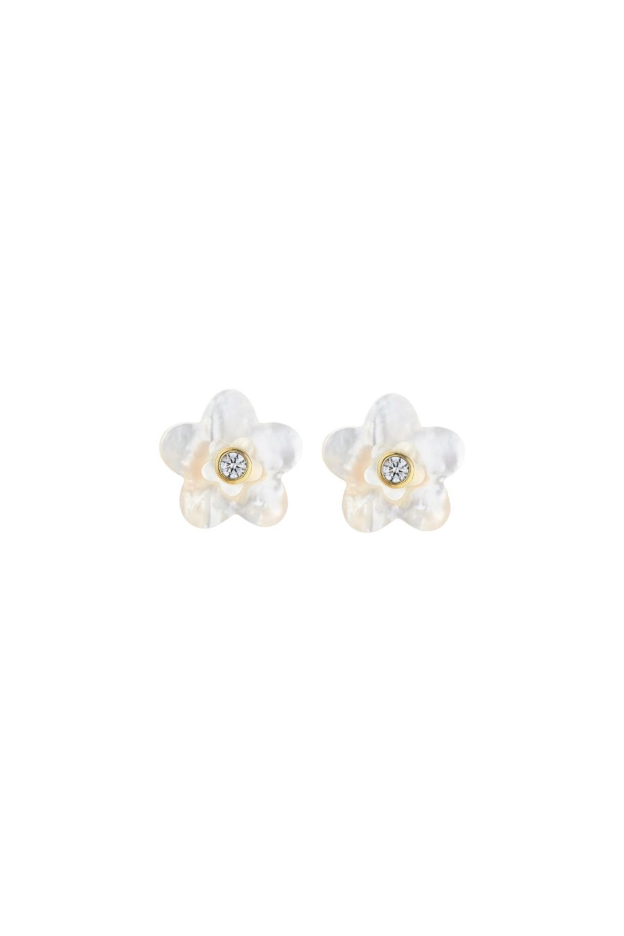Azalea Stacked Stud in White