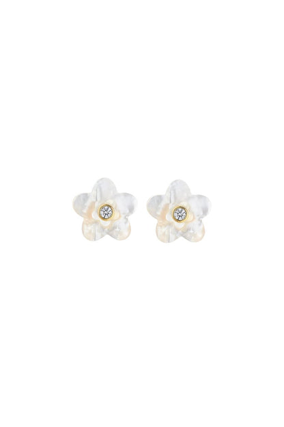 Azalea Stacked Stud in White