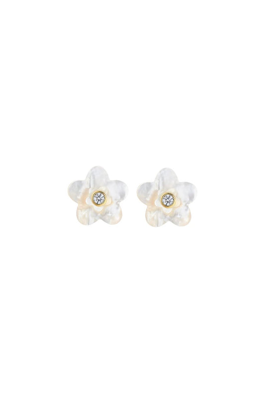 Azalea Stacked Stud in White