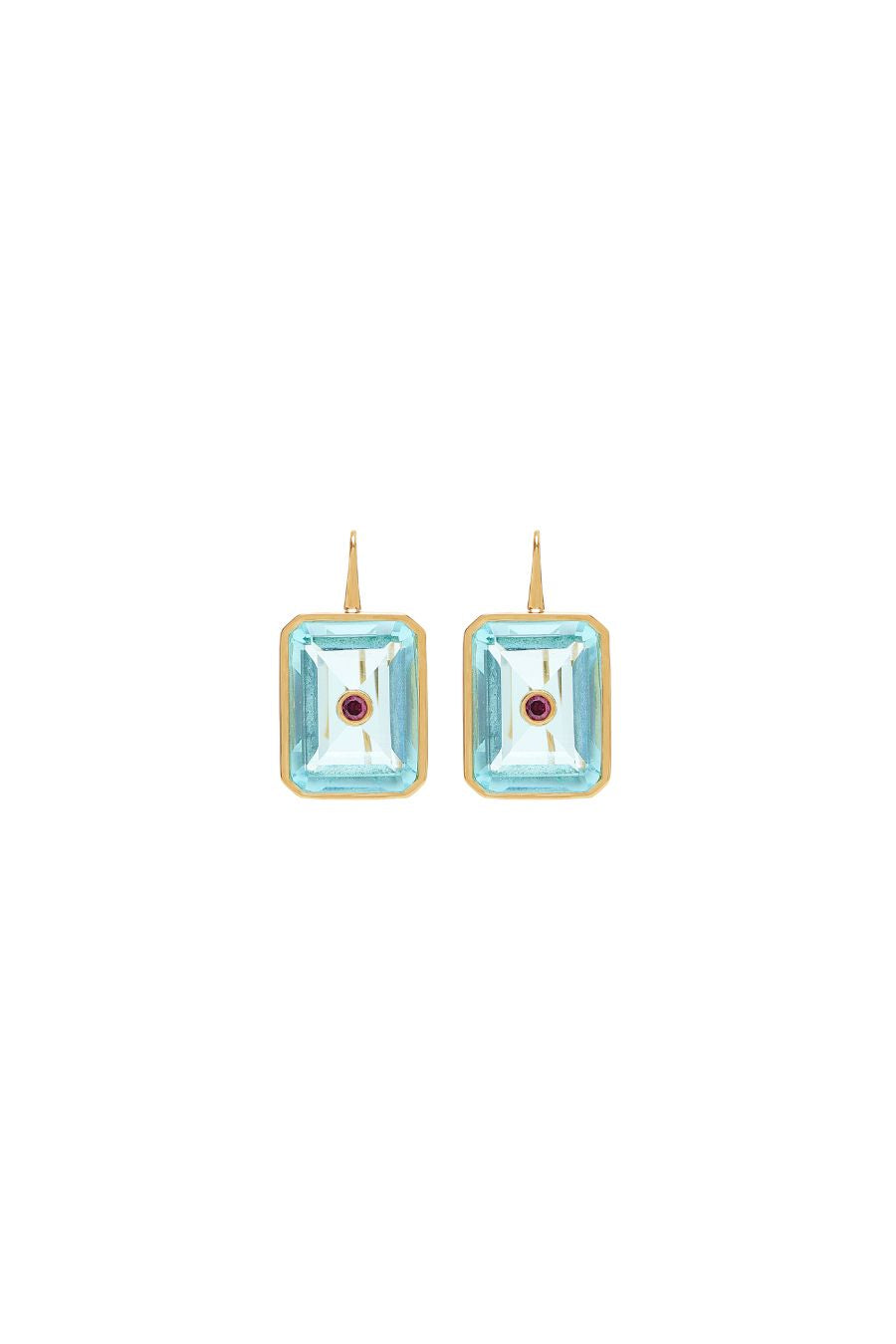 Tile Earrings in Poolside Blue