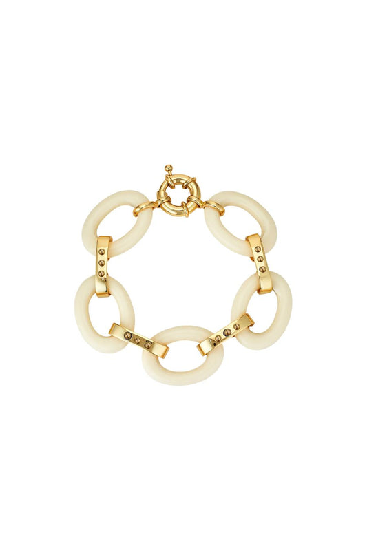 Ivory Link Bracelet in Gold