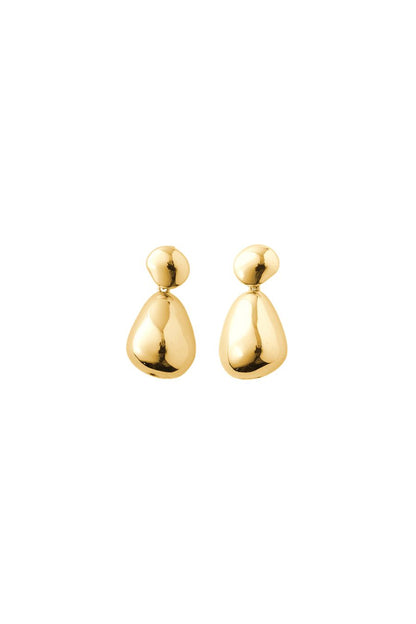 éliou Lilou Earrings, sculptural gold-plated drop earrings