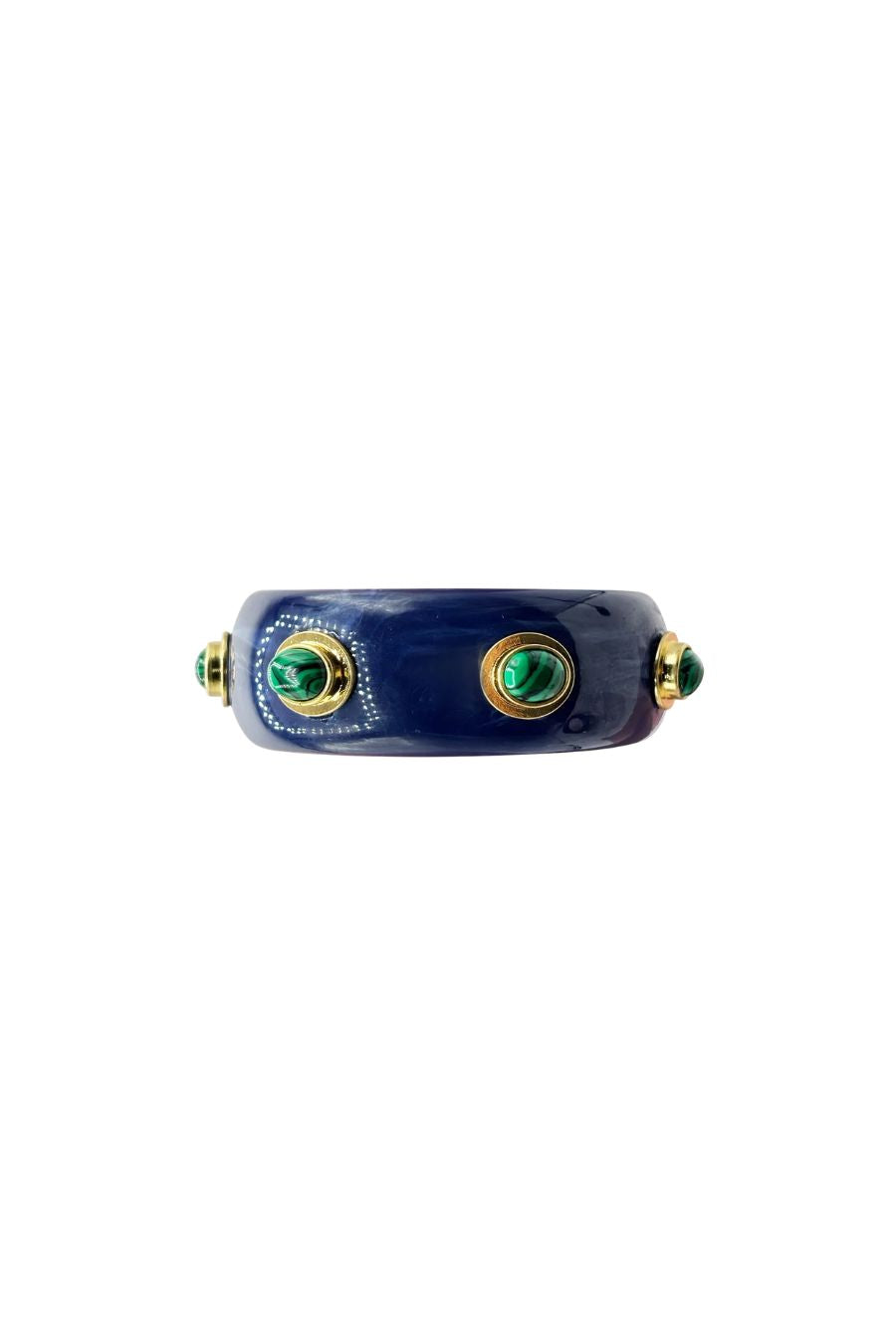 Renee Bangle in Lapis/Malachite