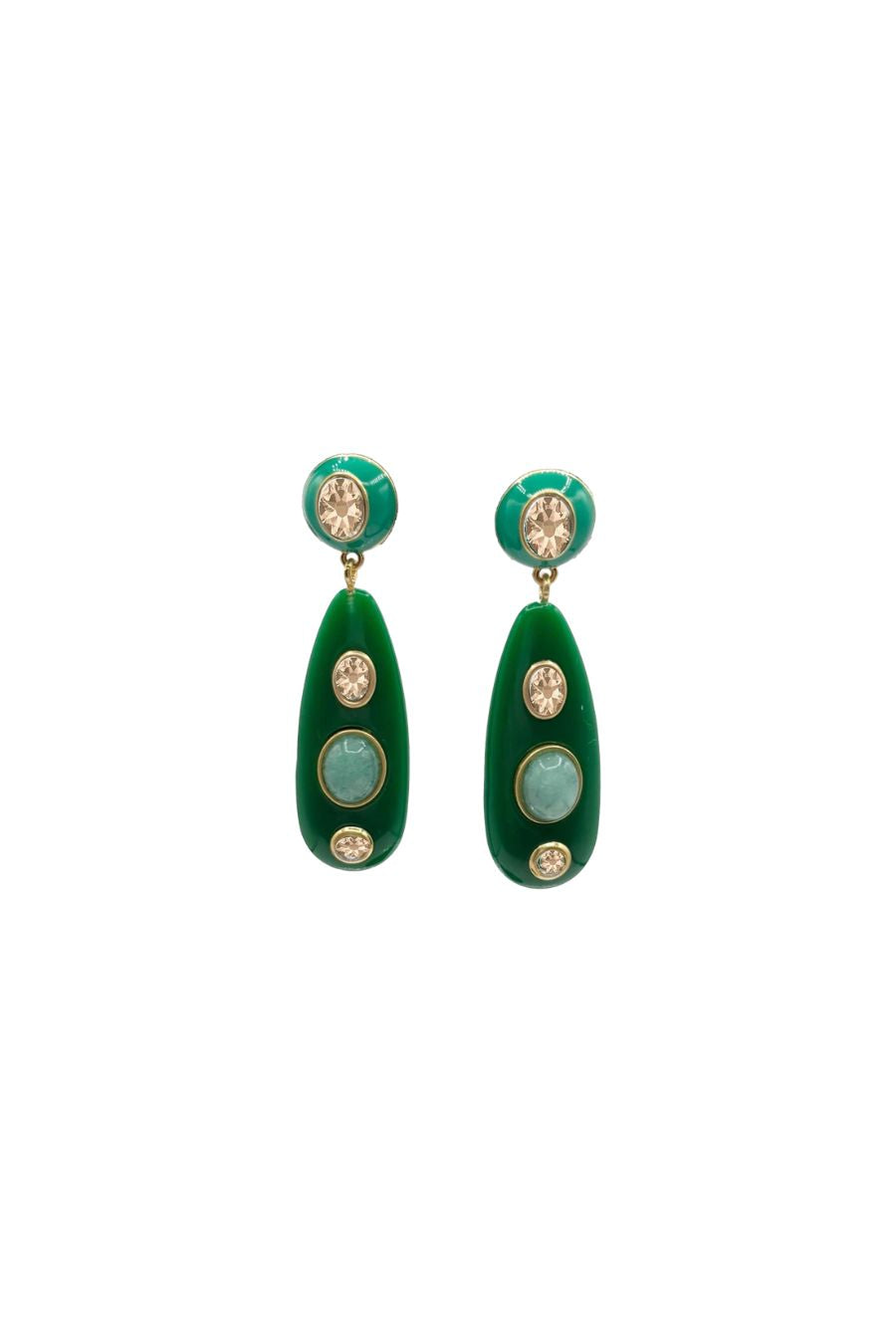 Sofia Green Resin Earrings