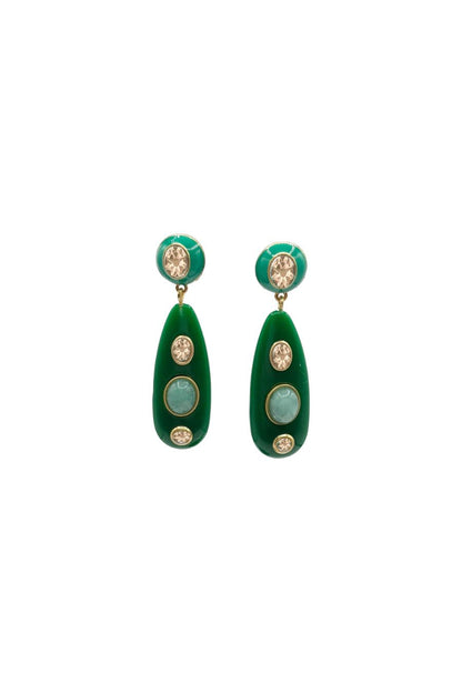 Sofia Green Resin Earrings