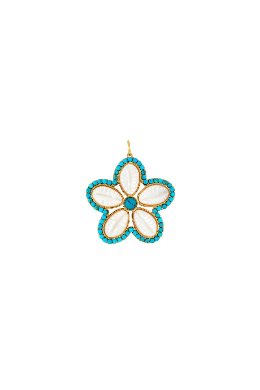 Puka Shell Pendant in Turquoise
