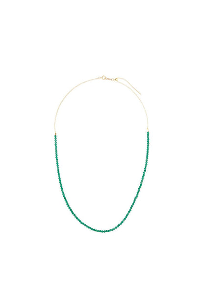 Tiny Gem Necklace in Green Onyx