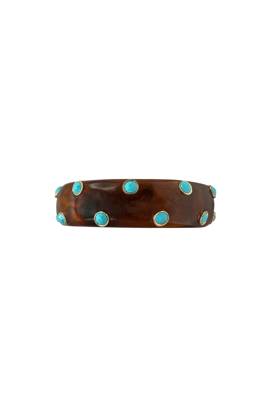 Seraphina Bangle in Tortoise/Turquoise
