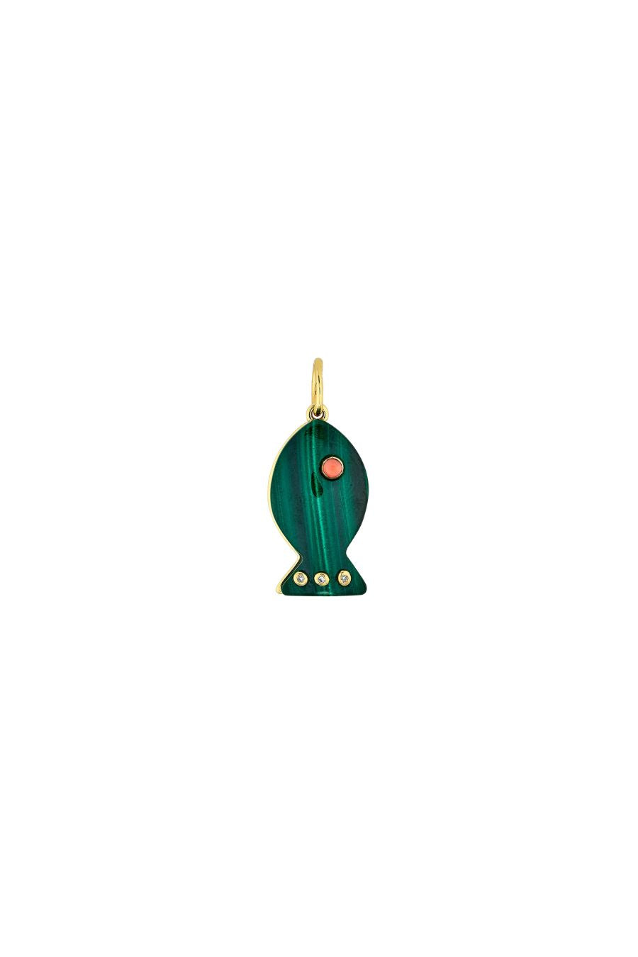 Madaket Fish Charm in Malachite