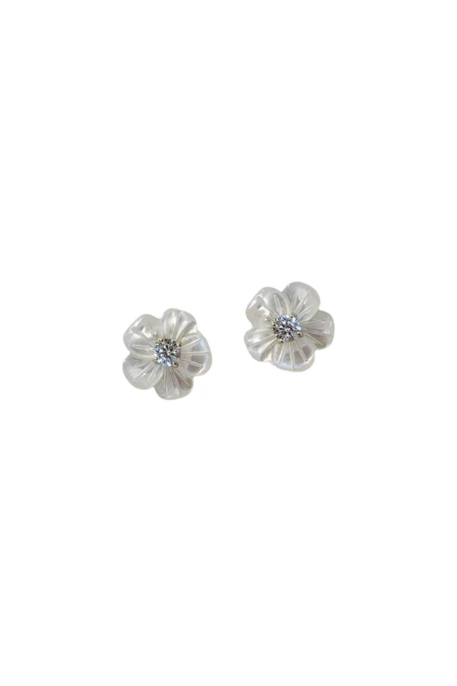 Mother of Pearl Chinoiserie Stud