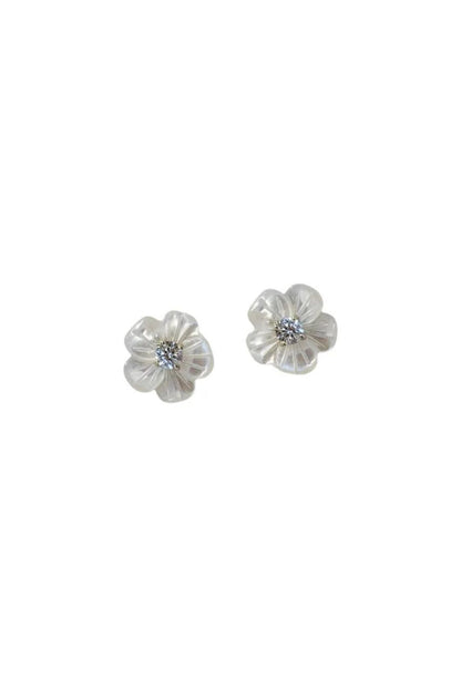 Mother of Pearl Chinoiserie Stud