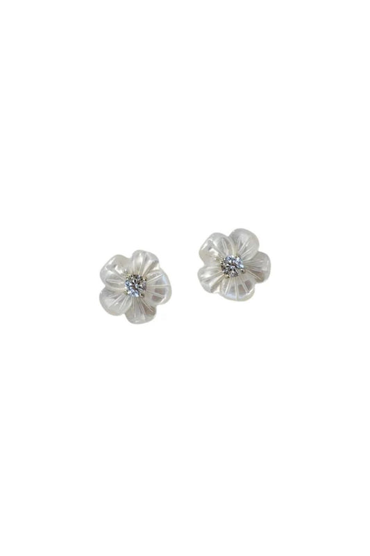 Mother of Pearl Chinoiserie Stud