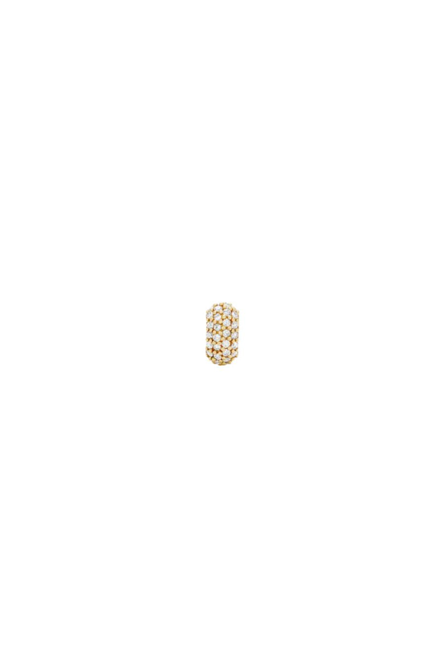 Wide Pavé Diamond Mini Bead