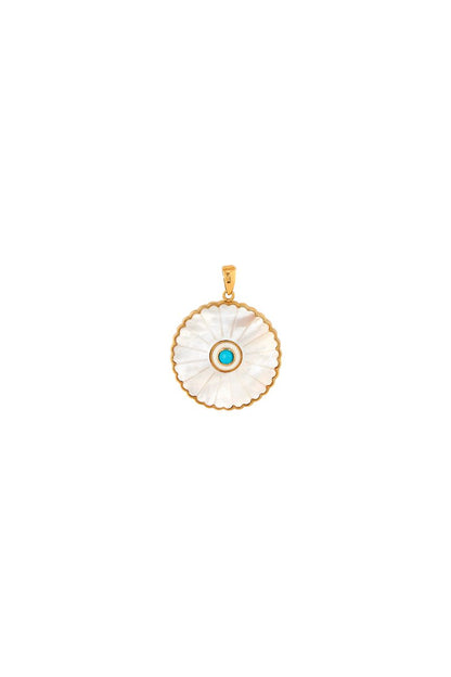 Sunflower Pendant MOP/TQ