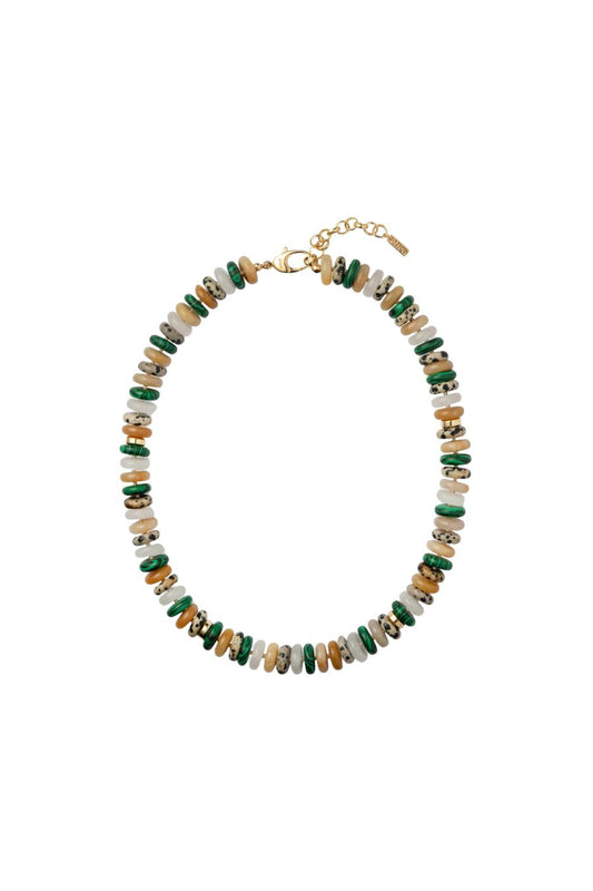 Corah Necklace in Green/Brown