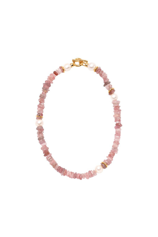 Mood Necklace in Strawberry Quartz