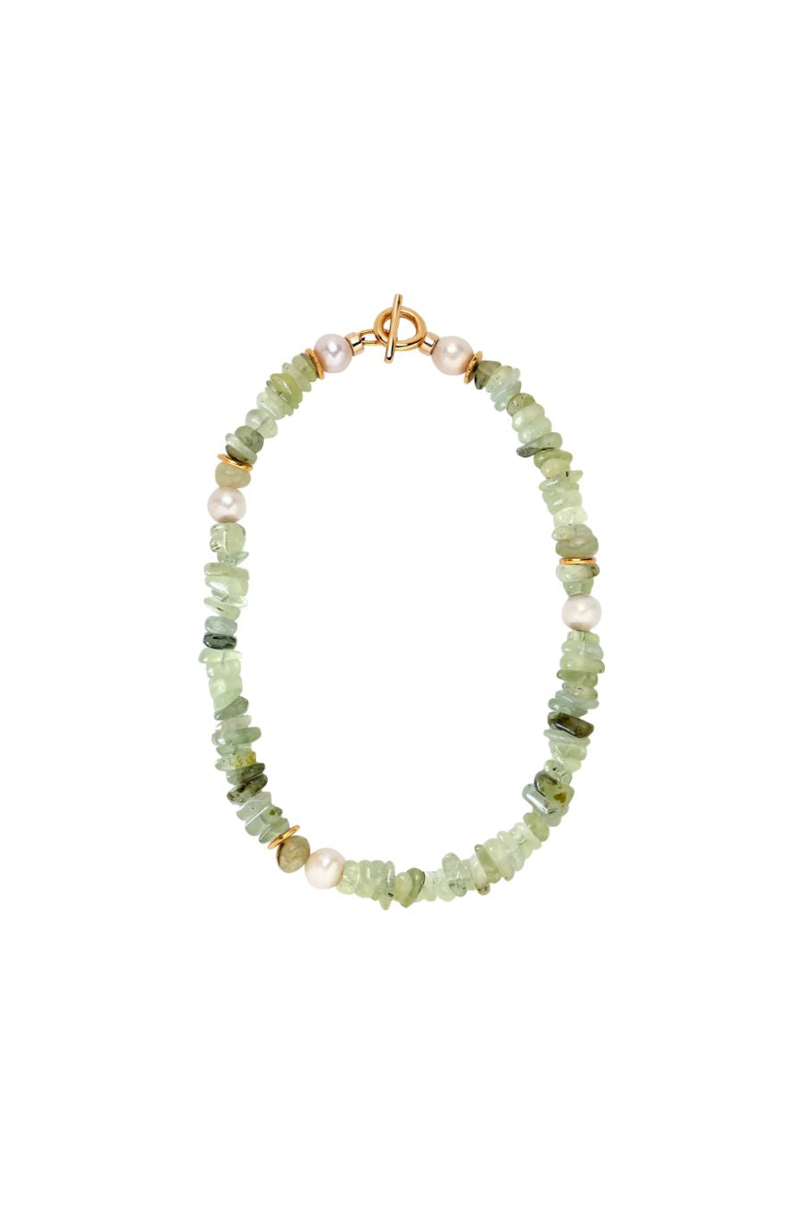 Lizzie Fortunato Mood Necklace in Prehnite, prehnite gemstone necklace