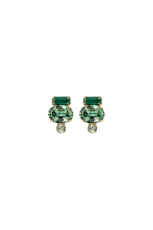 Cleo Earrings in Emerald