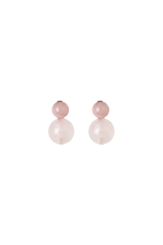 Cara Earrings in Rose Quartz