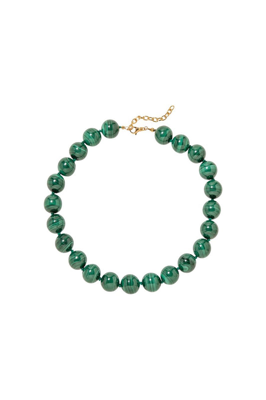 Louisa Necklace in Malachite