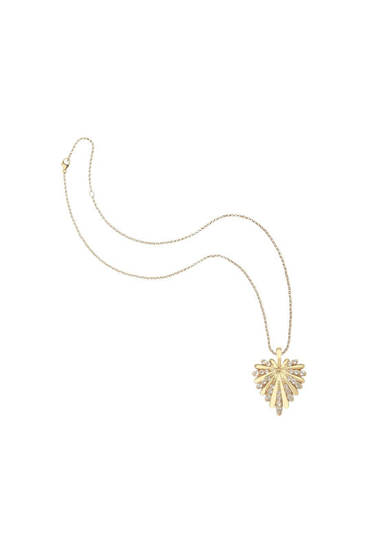 Jane Win LOVE Petite Embellished Full-Heart Pendant, white topaz heart pendant on a rolo chain