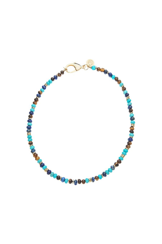 Gumdrop Beaded Necklace in Shoreline Mix