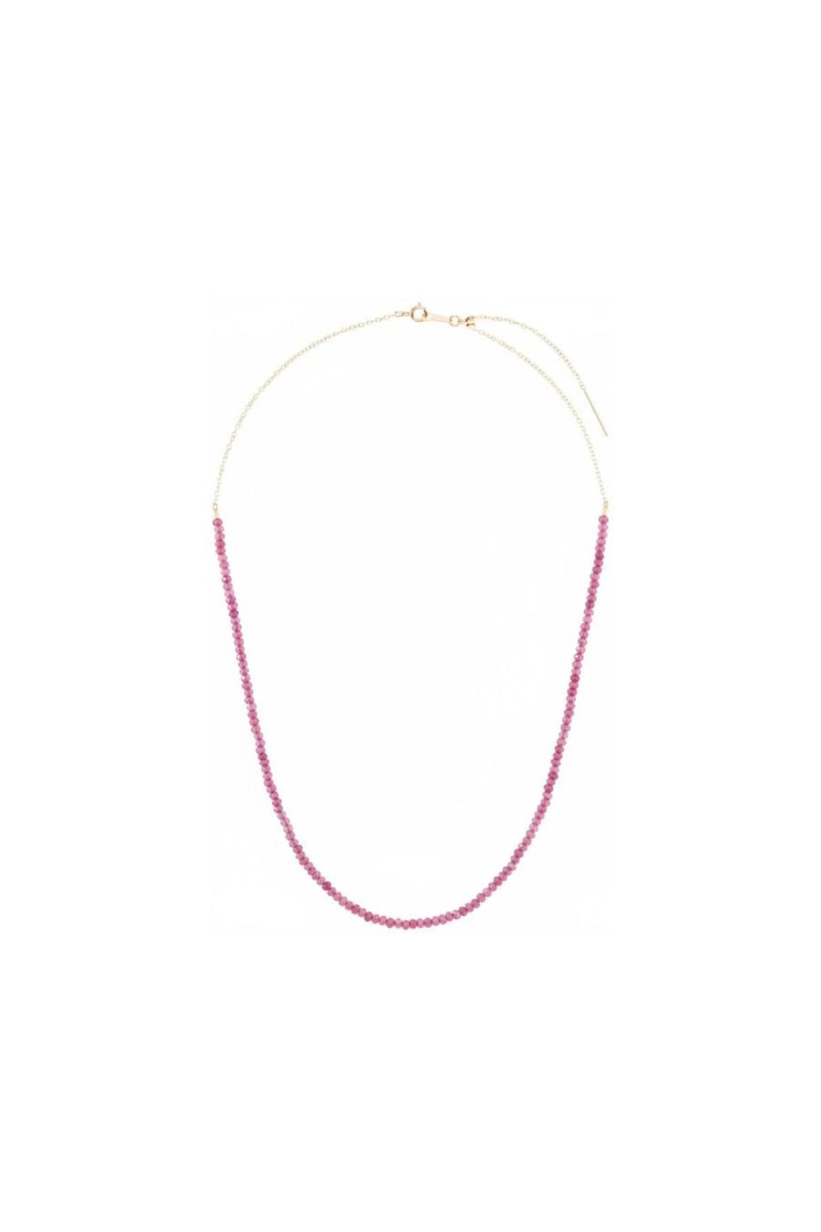 Tiny Gem Necklace in Pink Tourmaline