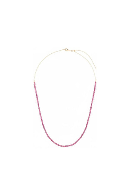 Tiny Gem Necklace in Pink Tourmaline