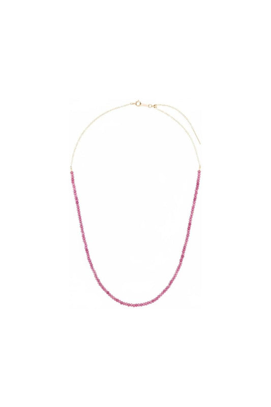 Tiny Gem Necklace in Pink Tourmaline