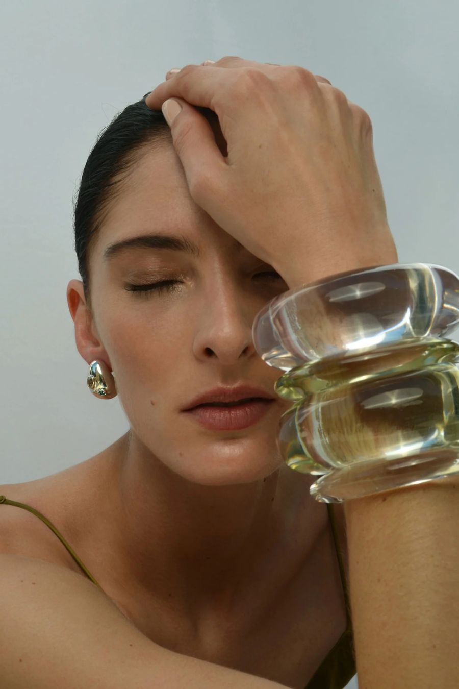 Arc Cuff in Lime
