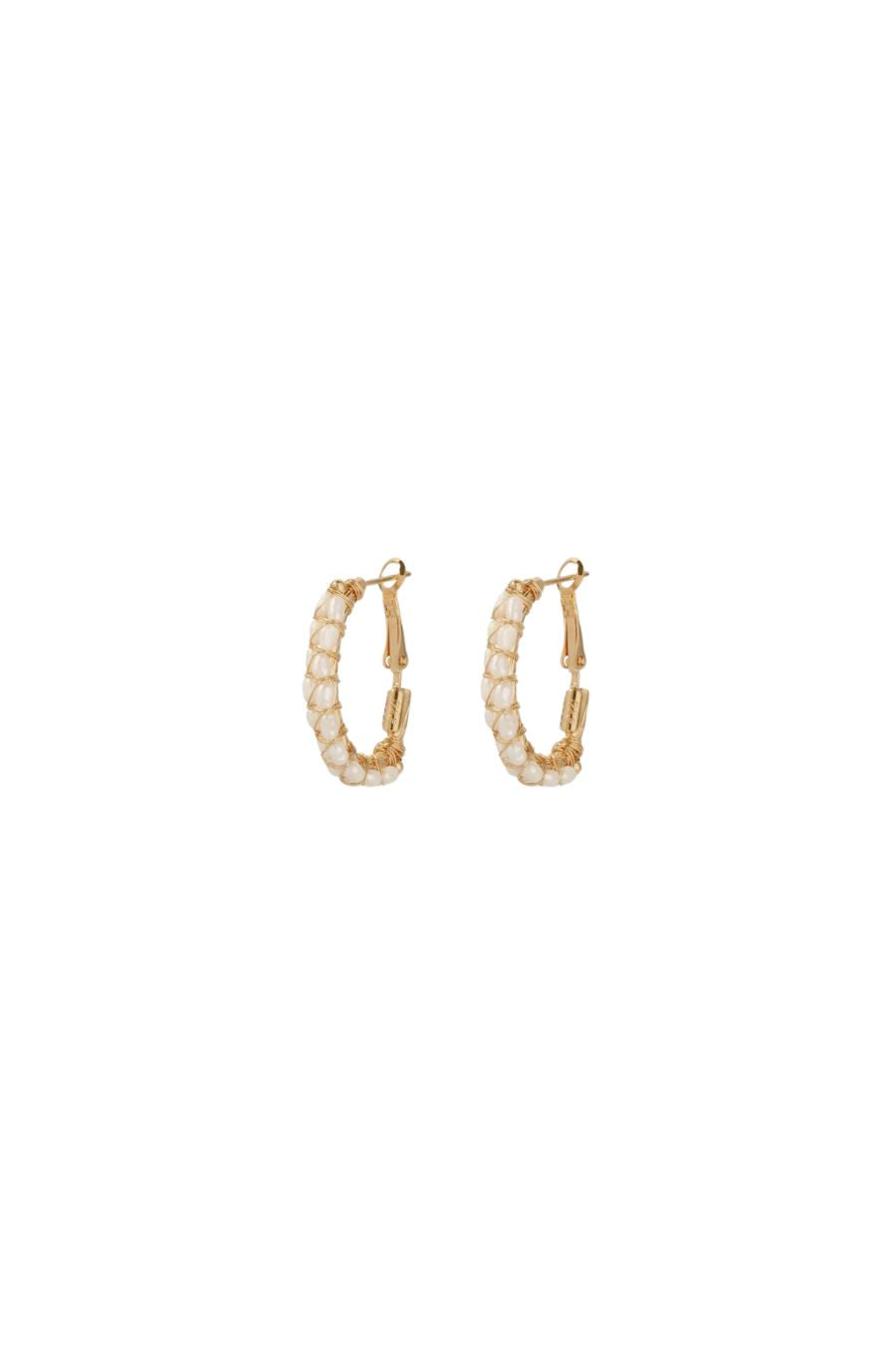 Gas Bijoux Lyre Earrings in White Mother of Pearl