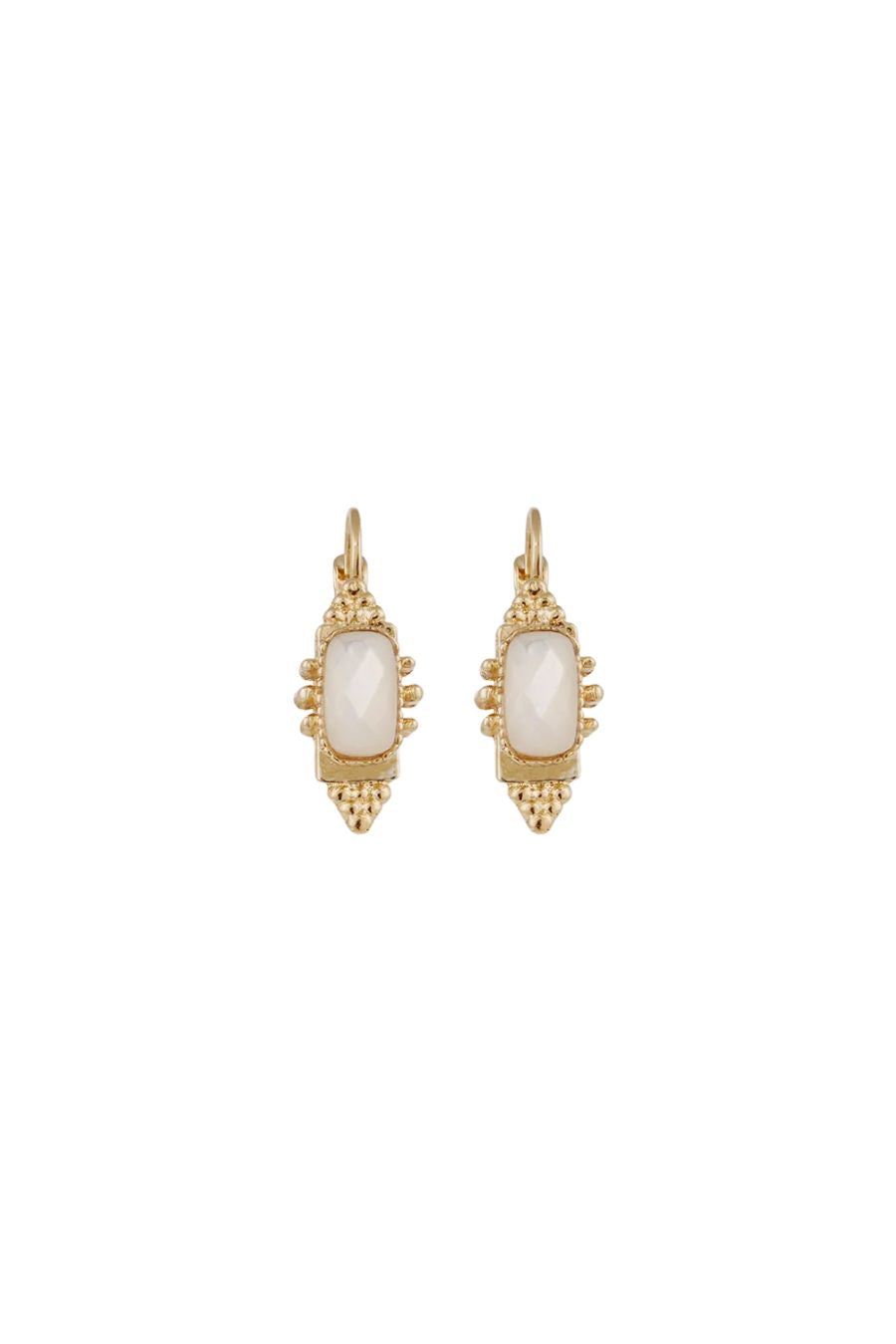 Talisman Earrings in White Mother of Pearl