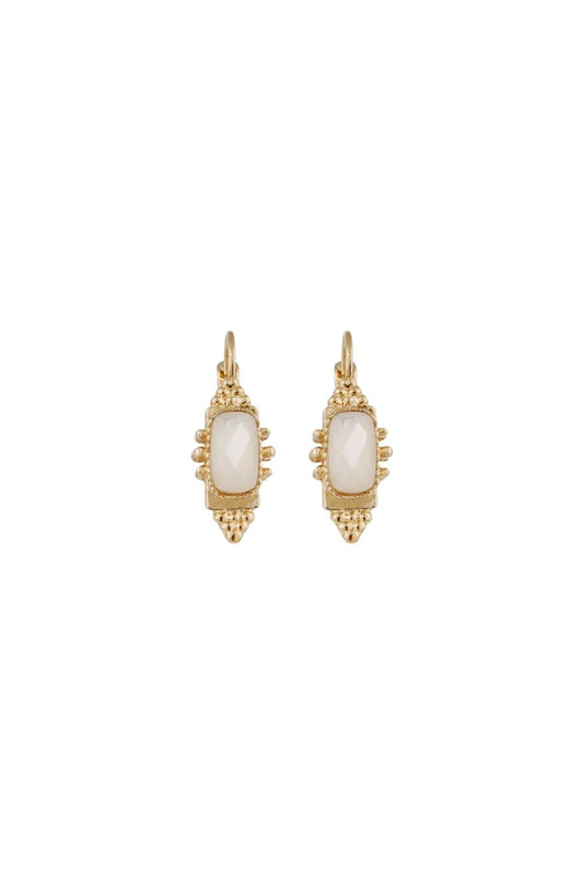 Talisman Earrings in White Mother of Pearl