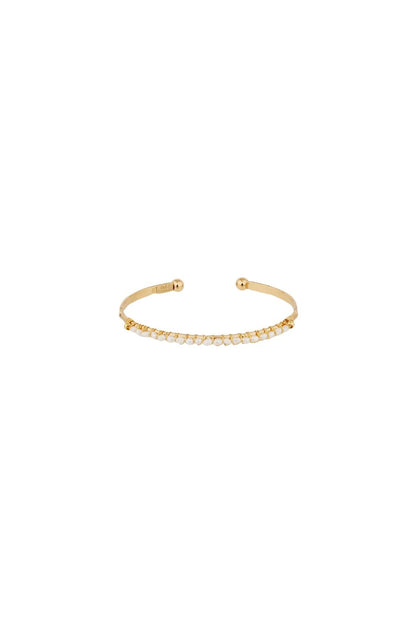 Small Lyre Bangle in White Mother of Pearl