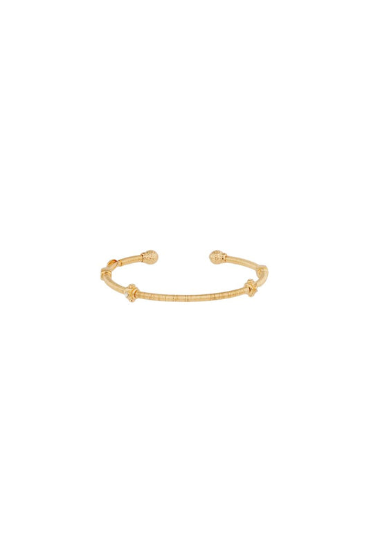 Zanzifull Rhinestone Bangle Bracelet in Gold