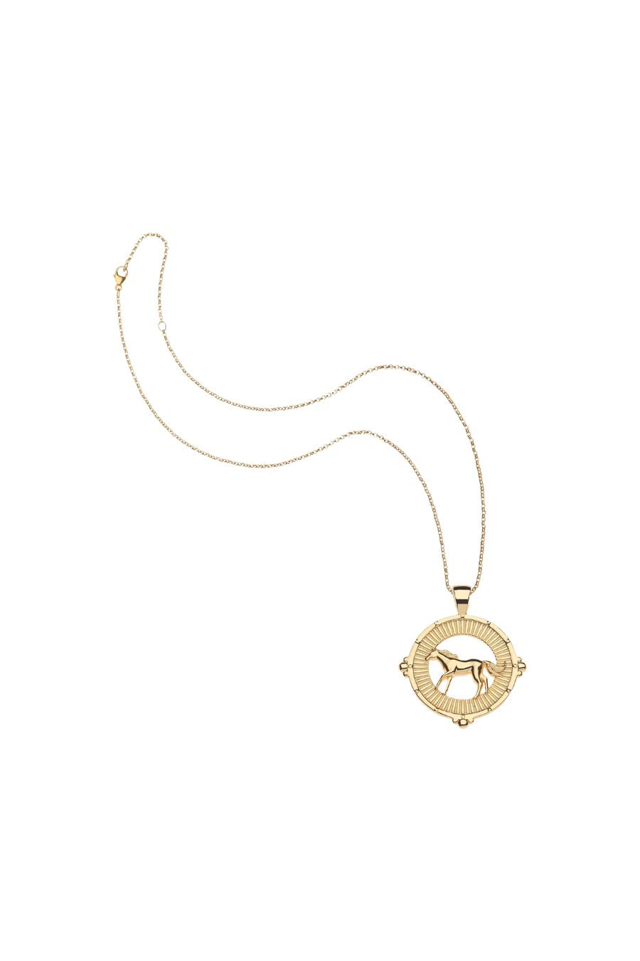 Courage Cutout Horse Coin Necklace
