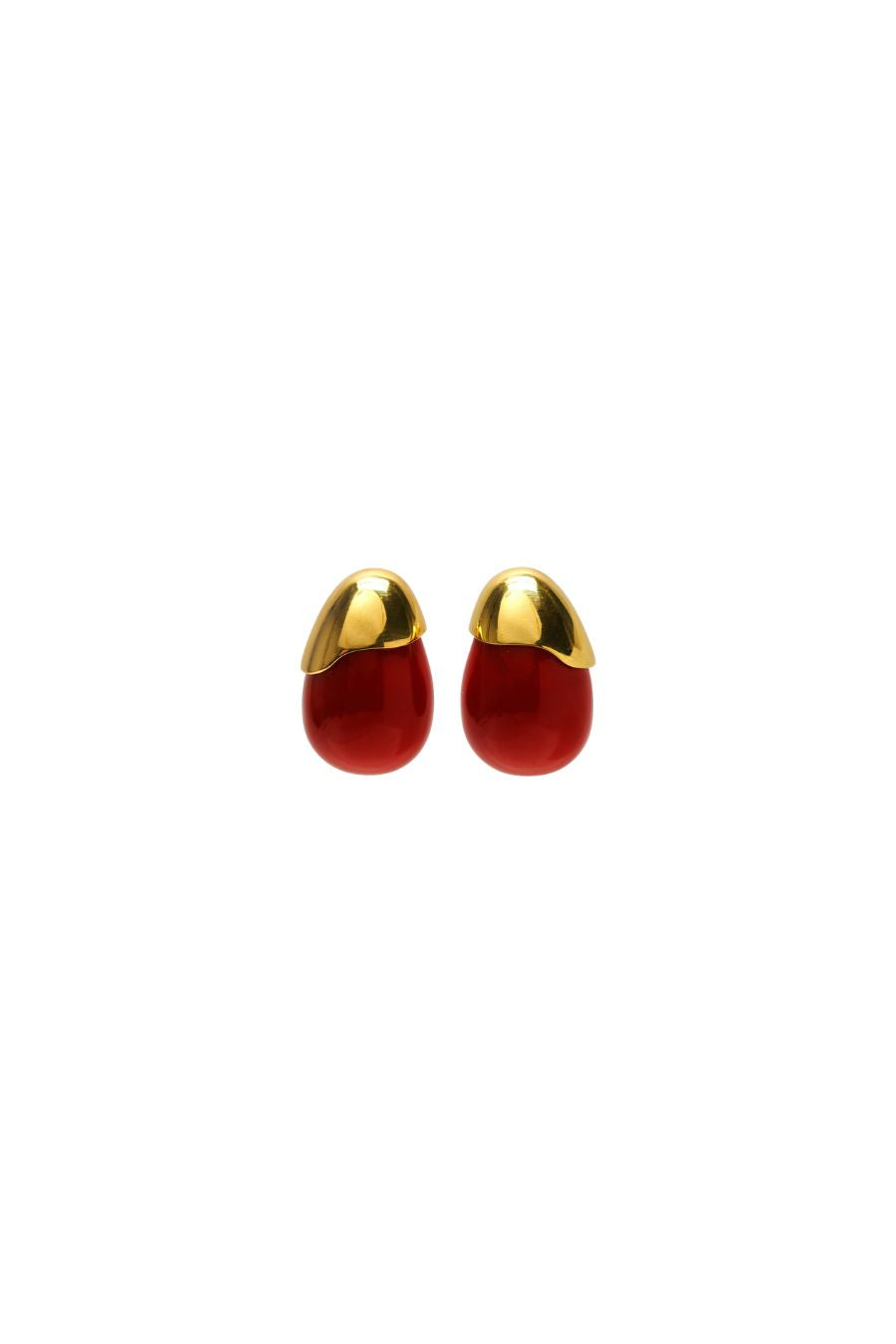 Toro Earrings in Vermillion