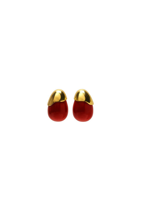 Toro Earrings in Vermillion