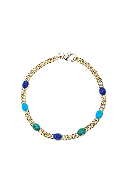 Protect Scarab Curb Chain Necklace