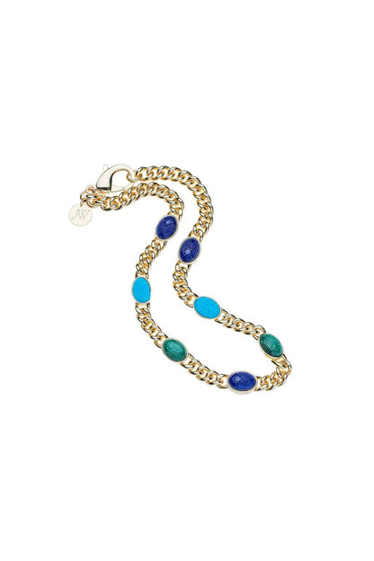 Protect Scarab Curb Chain Necklace