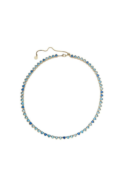 Made from LOVE Tennis Necklace in Ocean Blue Ombre