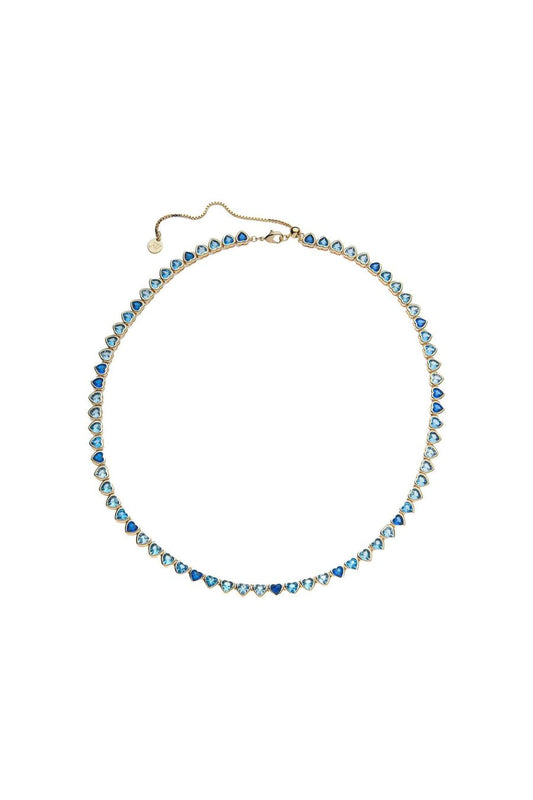 Made from LOVE Tennis Necklace in Ocean Blue Ombre