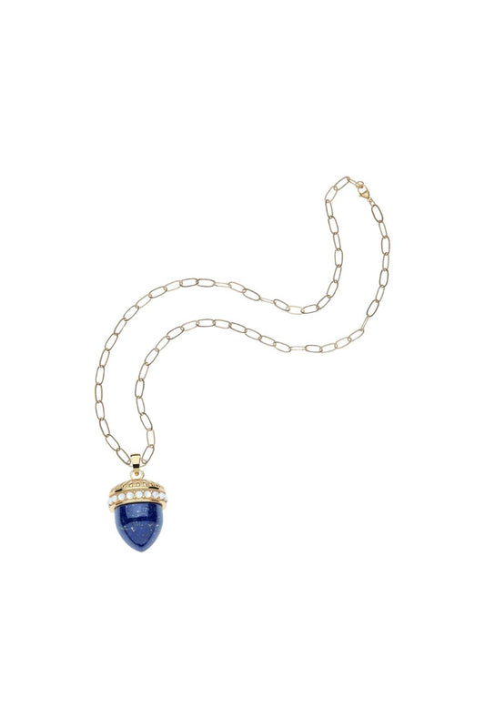 HOPE Acorn Necklace in Lapis